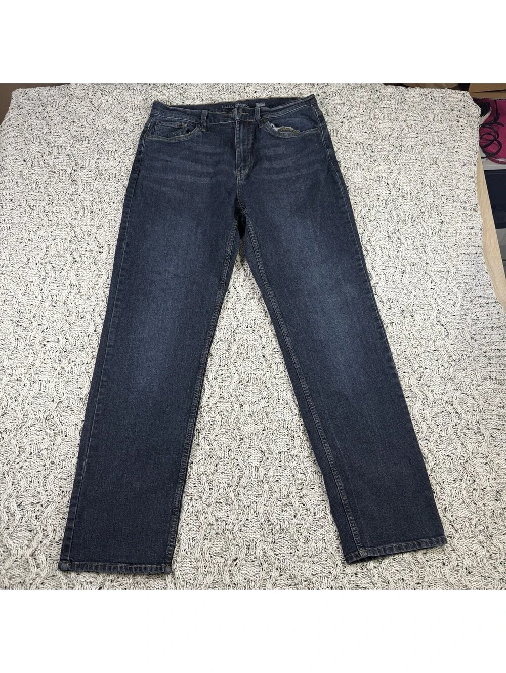 Falls Creek Relaxed Fit Jeans Men’s 36x32 Blue Denim Straight Leg Casual Pants